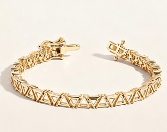 Sterling Silver Semi Mount Tennis Bracelet Setting Trillion TRI 6x6mm