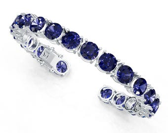 Sterling Silver Semi Mount Tennis Bracelet Setting  Round RD 8x8mm
