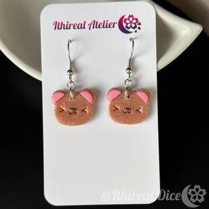 Boucles d&#39;oreilles ours mignon | Pâte polymère | Kawaii