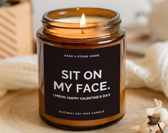 Sit On My Face Candle, Dirty Valentines Day Gift Box, Adult Humor