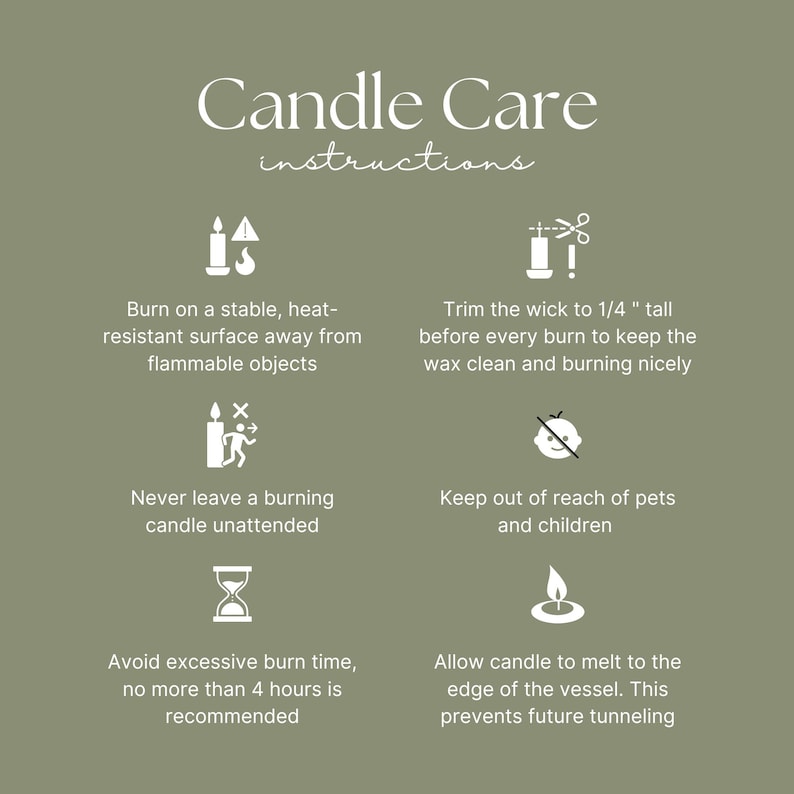 a poster with instructions on how to use candles