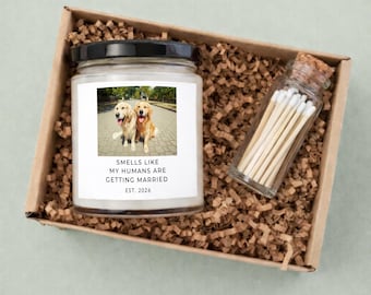 Dog Parents Getting Married Candle, Funny Wedding Gift, Custom Engagement Gift