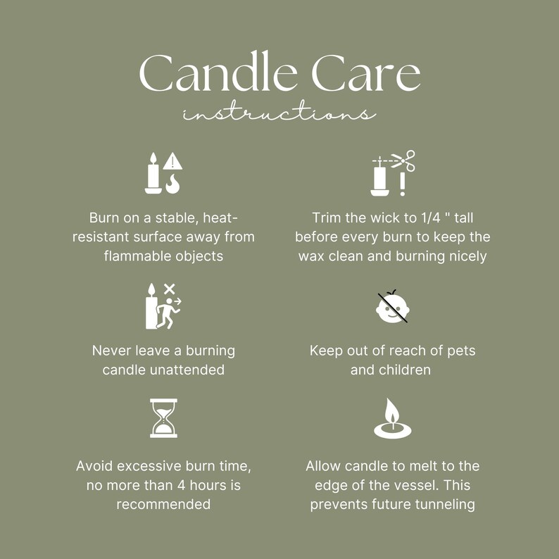 a poster with instructions on how to use candles