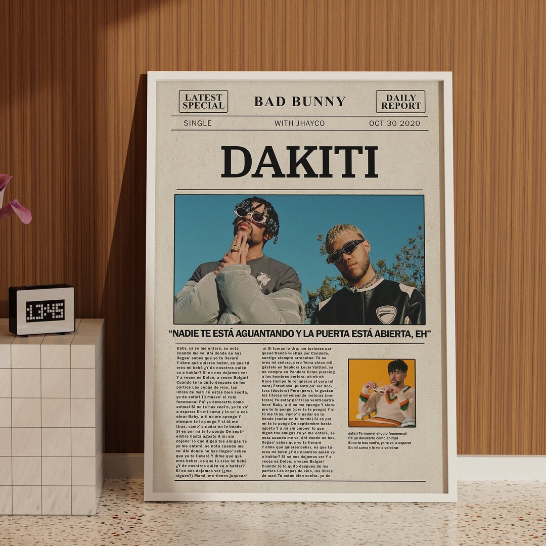 Bad Bunny Poster DAKITI Fan Art Poster Un Verano Sin Ti Etsy UK
