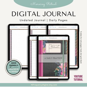 Digital Daily Journal Goodnotes Journal With Tabs Digital Journal Notebook Goodnotes Journal iPad Notebook Morning Pages 365 Digital Diary