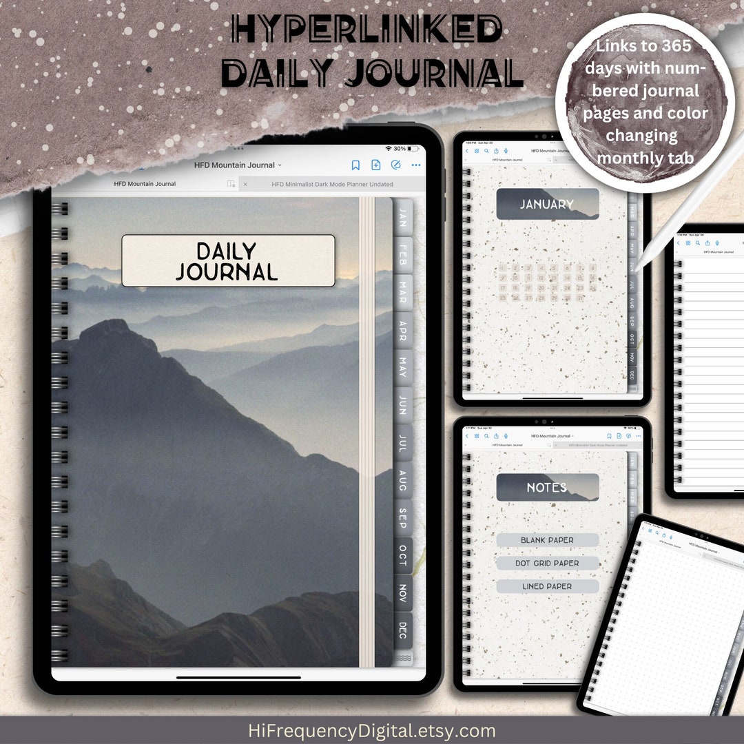 Goodnotes Journal Mountain Morning Pages Journal Planner Digital