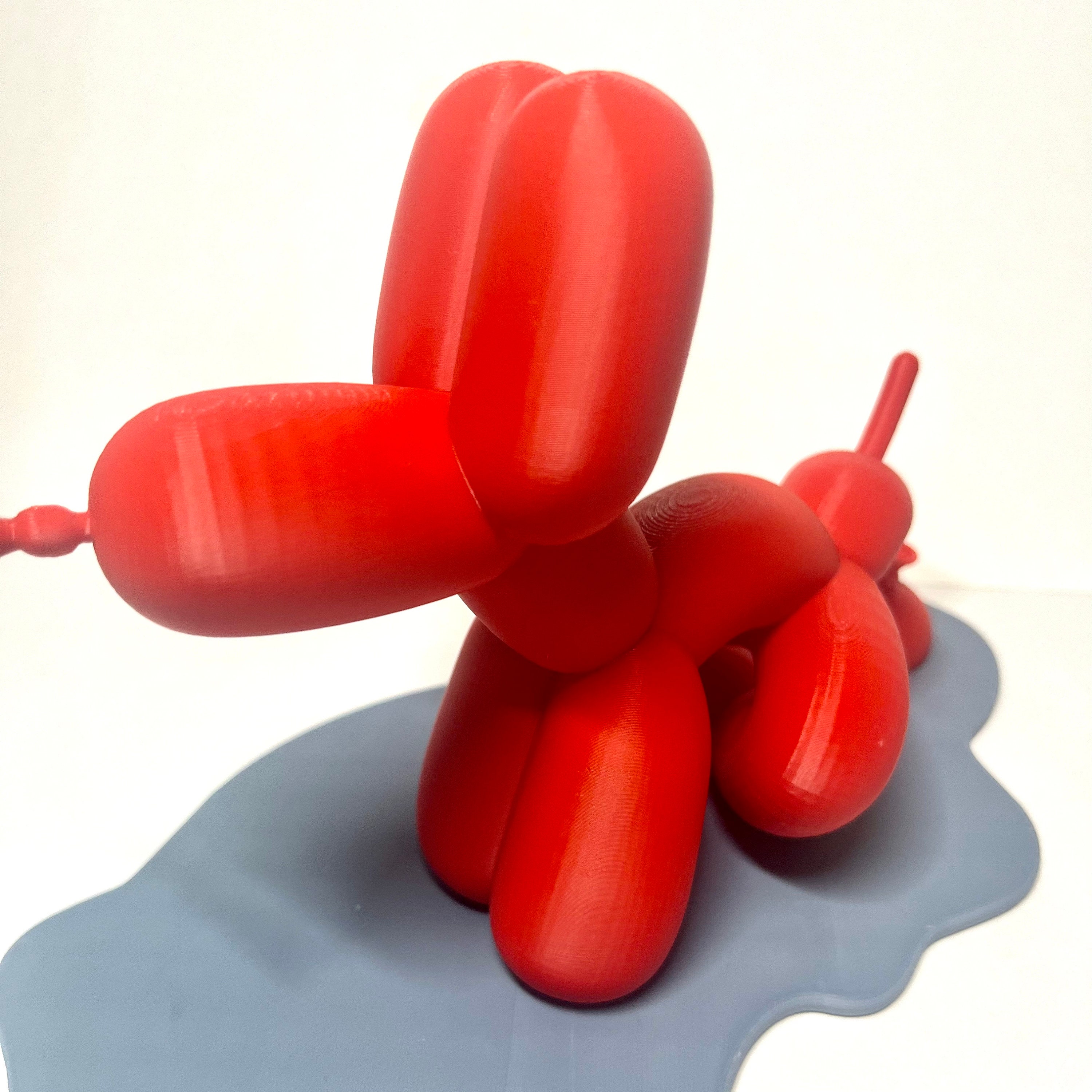 3d Printed Balloon Dog Taking a St/desk Top Figure/cool Gag Gift - Etsy