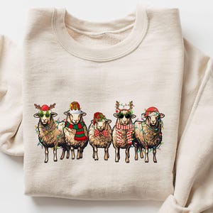 Sheep Christmas Sweatshirt, Christmas Farmer Shirt, Funny Animals Christmas Sweater, Farmer Xmas Gift, Sheep Lover Christmas Tshirt