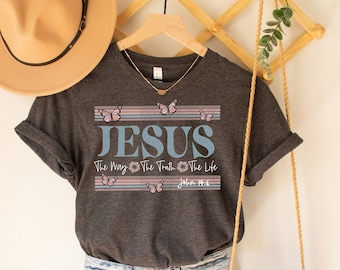 Jesus Shirt, Jesus Gift, Religious Shirt, Religious Shirt, Christian Rainbow Shirt for Her, Christian Shirt, Religious Shirt, Bible Shirt