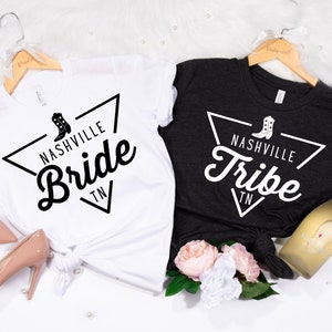 Bride Shirts, Bride Tribe Shirts, Western Bachelorette Party Favors, Wedding Gifts, Nash Bash, Country Bachelorette Shirt, Team Bride Shirt