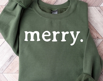 Christmas Sweatshirt, Merry Christmas Sweatshirt, Christmas shirt for Women, Christmas Crewneck Sweatshirt, Holiday Sweater, Christmas gift