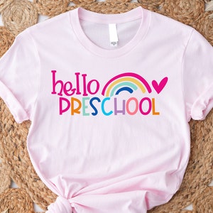 Hello Preschool Squad, Preschool Shirt, First Day Preschool Shirts, Preschool Teacher, Preschool Tee, Pre-K Tshirt, Hello Pre K