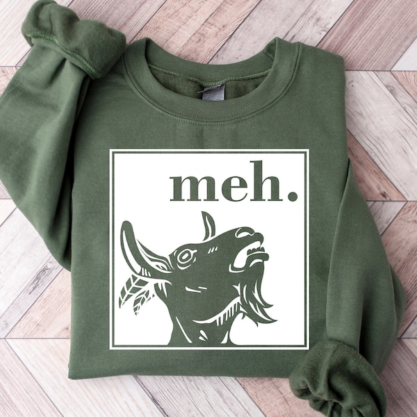 Goat Shirt, Christmas Sweatshirt, Funny Gift For Goat Lover, Happy Christmas, Farm Life, Meh Goat, Farm Animal Shirt, The Goat Whisperer