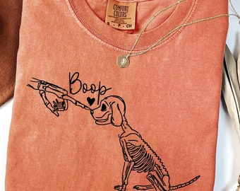 Comfort Colors® Dog Skeleton Sweatshirt, Funny Dog Shirt, Dog Lover Gifts, Dog Mom Sweatshirt, Skeleton Sweatshirt, 2024 Happy Halloween