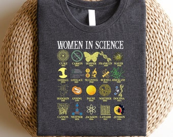 Retro Comfort Woman In Science Shirt, Science Shirt, Preppy Aesthetic Shirt, Scientist Sweatshirts,Girl Scientist Shirt, Gift for Scientist,