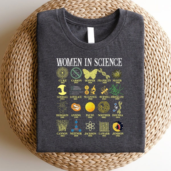 Retro Comfort Woman In Science Shirt, Science Shirt, Preppy Aesthetic Shirt, Scientist Sweatshirts,Girl Scientist Shirt, Gift for Scientist,