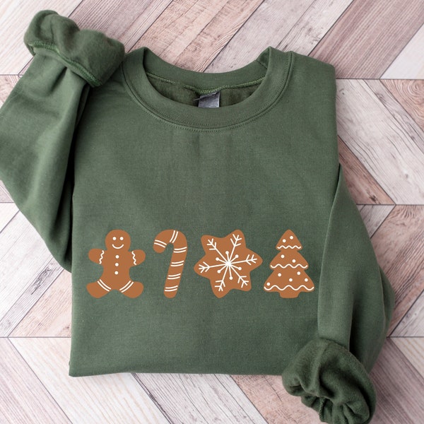 Gingerbread Sweatshirt, Christmas Sweatshirt For Women, Gingerbread Cookies Shirt, Christmas Shirts, Christmas Sweater, Christmas Crewneck