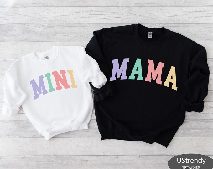 Matching Mama and Mini Sweatshirts, Mama Sweatshirt, Matching Mommy and Me Sweaters, Shirts, Mother Daughter Shirts, Best Gifts for Moms