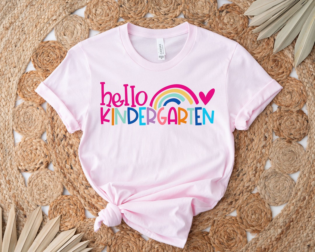 Kindergarten Teacher T-shirt, Rainbow Teacher, Kindergarten Crew Shirt