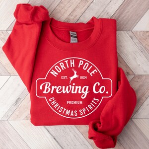 North Pole Brewing Co Sweatshirt, Christmas Sweatshirt, North Pole