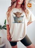 Highland Cow Shirt, Western Shirt, Country Girl, Cowgirl Shirt, Southern Shirt, Rodeo Shirt, Boho Tee, Country Shirt, Cow T-shirt, Farm Life