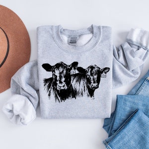 Black And Green Cow Print Men's Sweatshirt