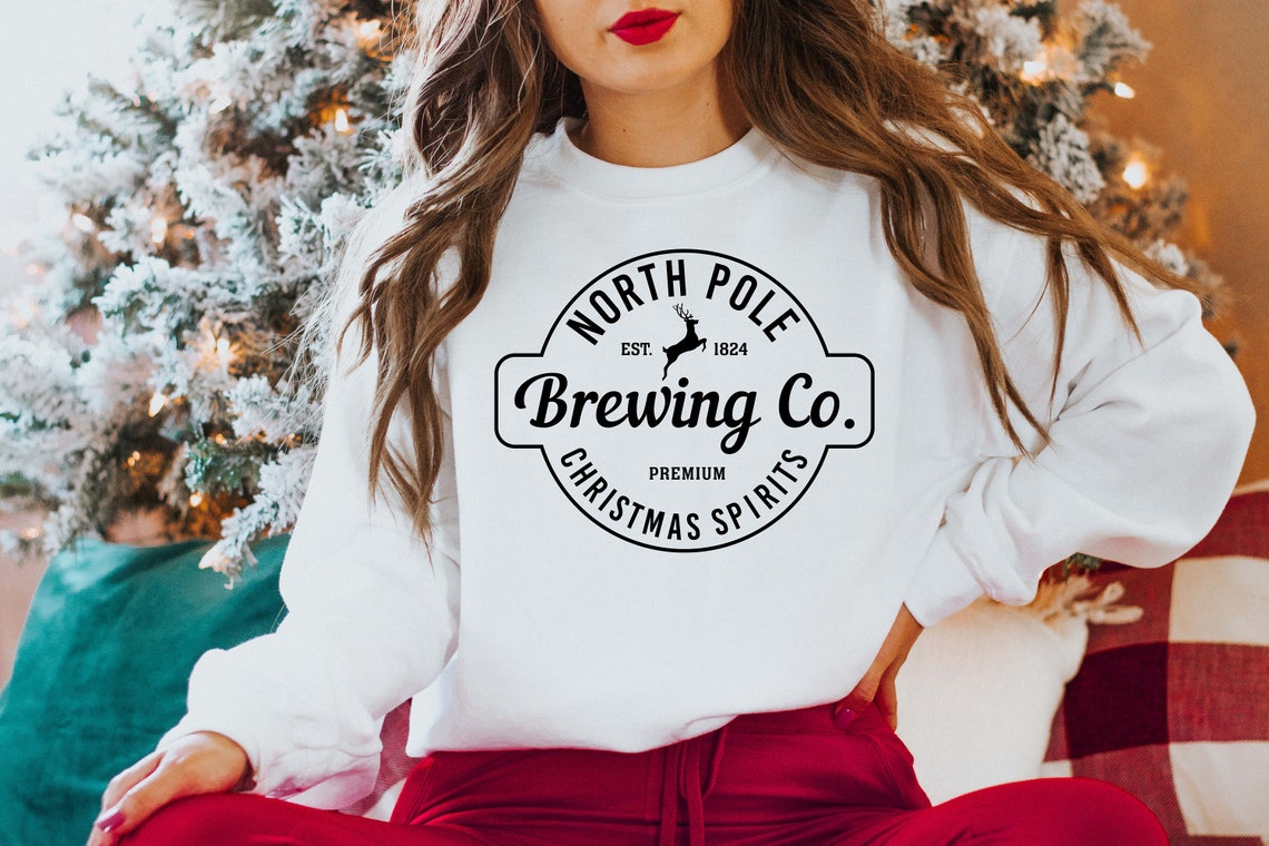 North Pole Brewing Co Sweatshirt Christmas Sweatshirt North - Etsy