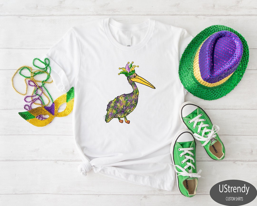 mardi gras pelican clipart