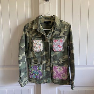 Miss Selfridge Camo Floral Patchwork Jacket