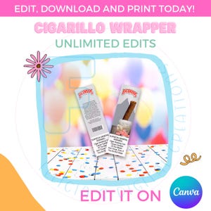Backwoods Russische Creme Wrapper | Canva Vorlage | Sofortdownload | Unbegrenzte Änderungen