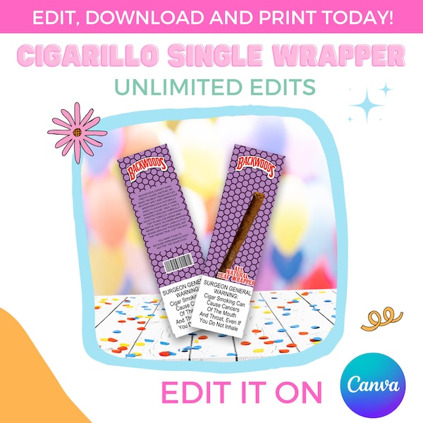 Unlimited Edits | Honey Berry Single Pack Wrapper | Canva Template | Instant Download