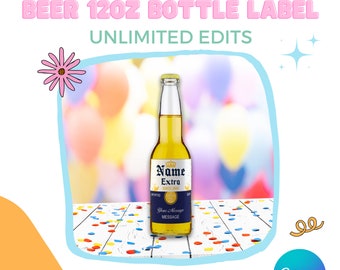 Corona label 12oz | Canva Template | Instant Download | Unlimited Edits