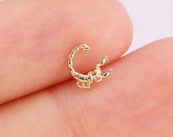 May include: A gold scorpion-shaped stud earring.