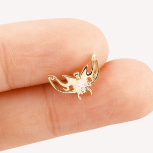 Gold batman earrings on sale