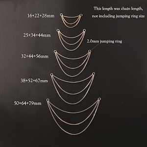 14K Solid Gold Triple Box Chain Attachment Delicate Dainty Chain Piercing Box Chain Earring Dainty Cartilage Chain Linking Chain Connector