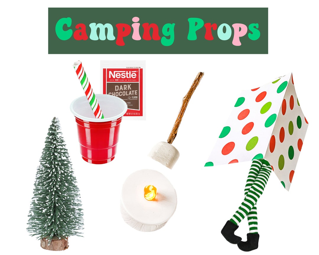 Camping Elf Prop Kit | Miniature Christmas Village Scene - Etsy