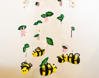 Bumble Bee Baby Mobile