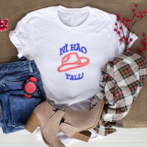 Ni Hao Y&#39;all Chinese American greeting Tee Funny Conversation Starter