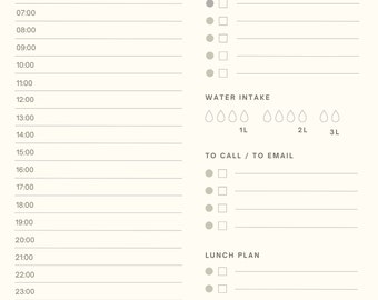 Printable Daily planner