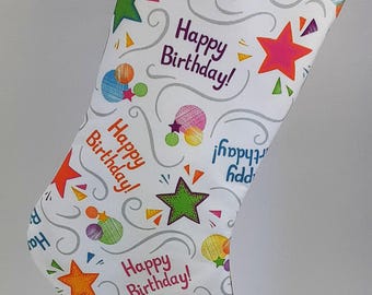 Superstar Birthday Stocking Six Lining Colors Available
