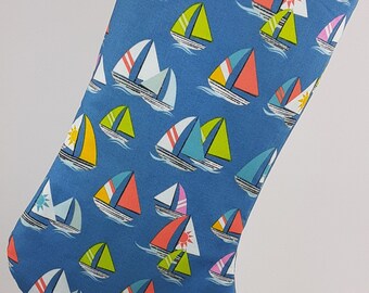 Sailboats Birthday Stocking for People Who Like Sailing, Kids, Teens and Adults