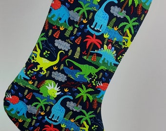 Birthday Stocking with Happy Dinosaurs