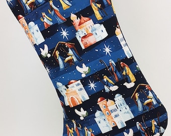 Bethlehem Stocking with Nativity Scene