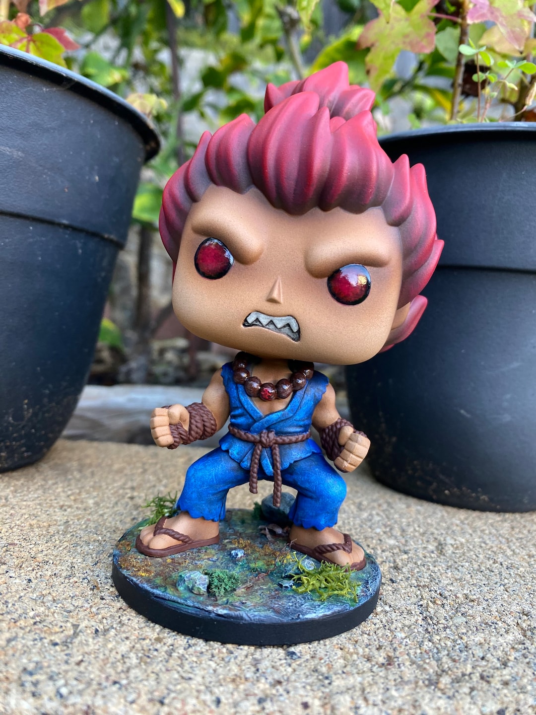 Custom Funko Pop Akuma Repaint/custom Base Etsy