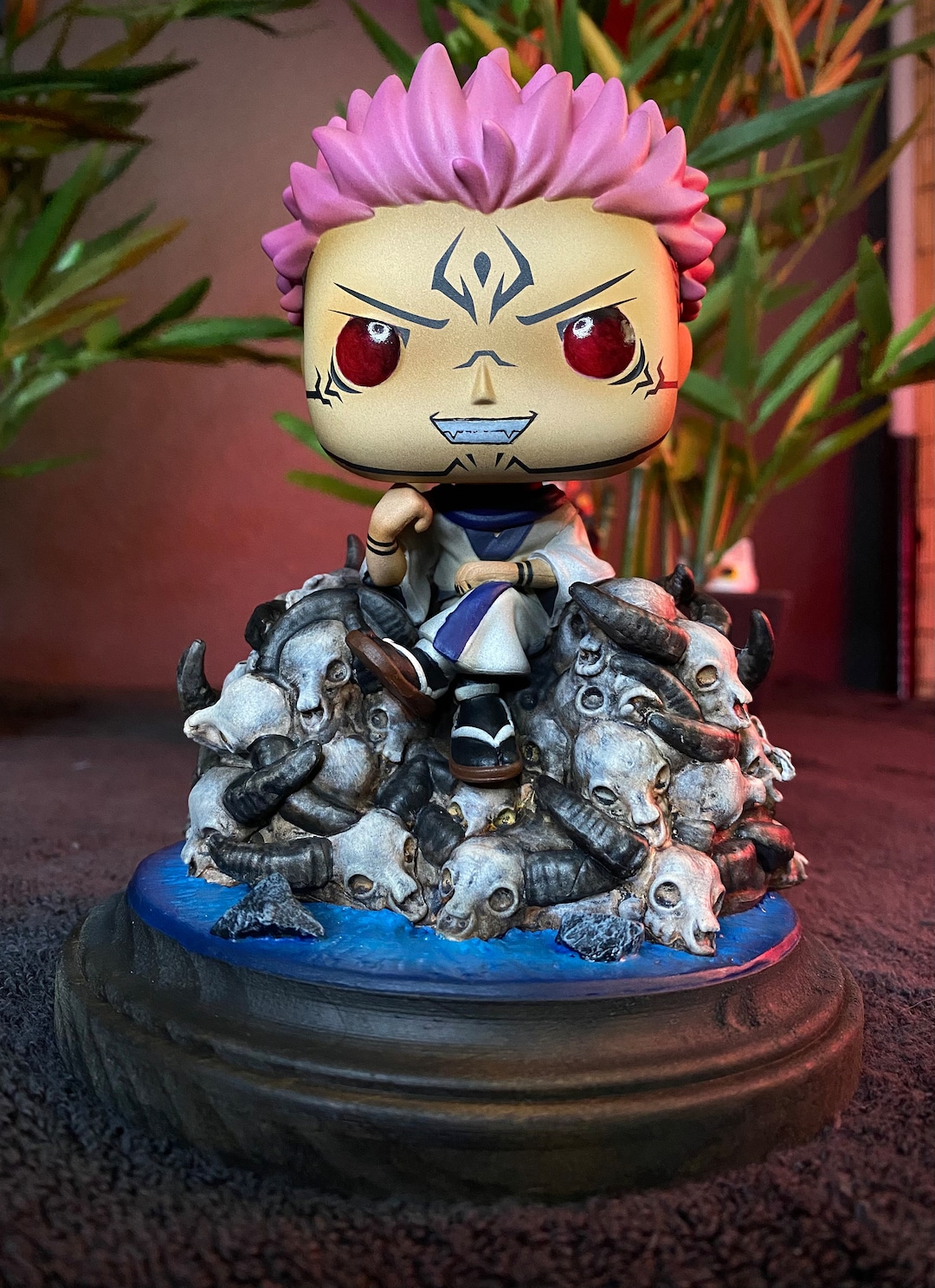 Custom Funko Pop Ryomen Sukuna Repaint/custom Base Etsy