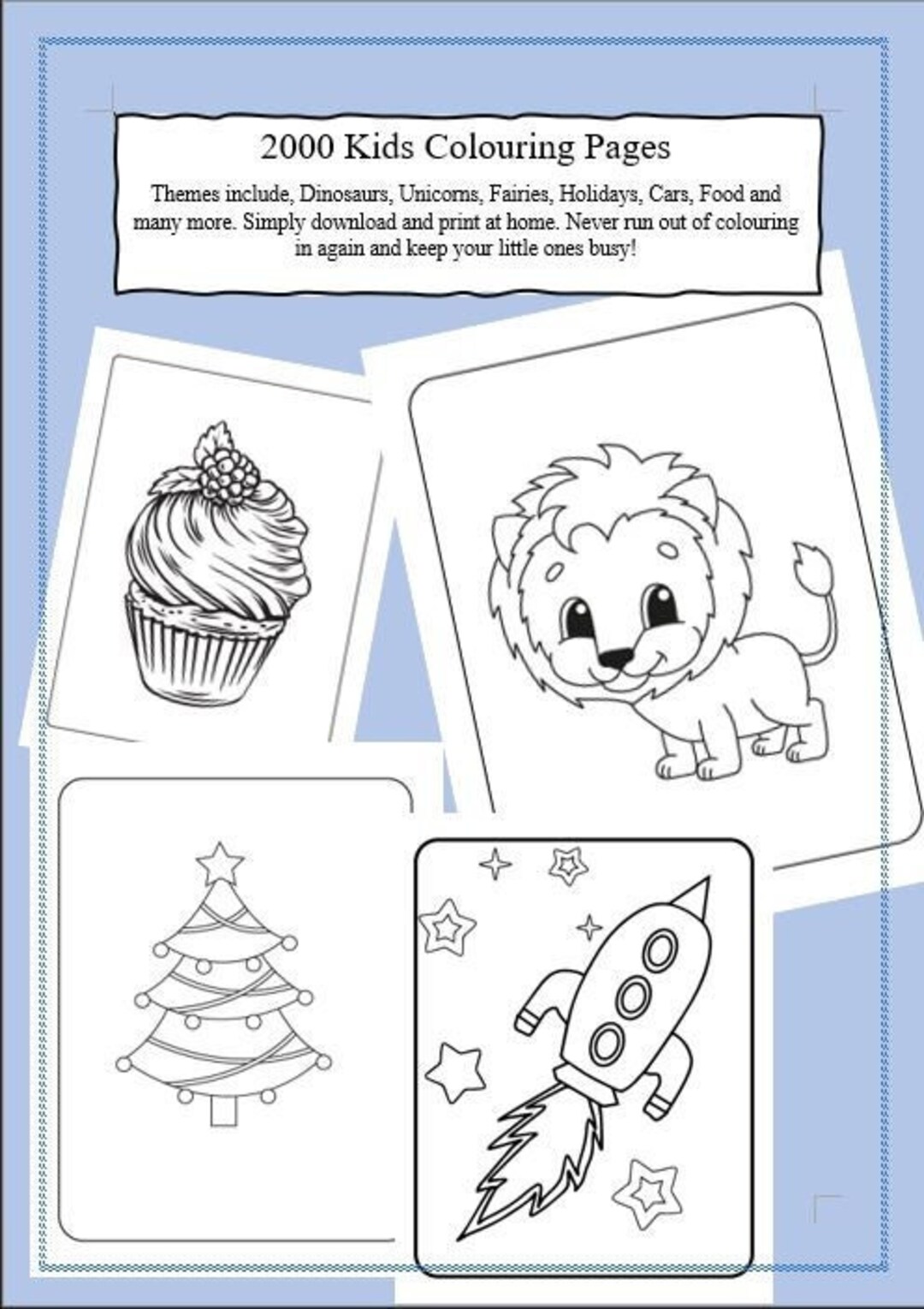 2000 Kids Colouring Pages - Etsy