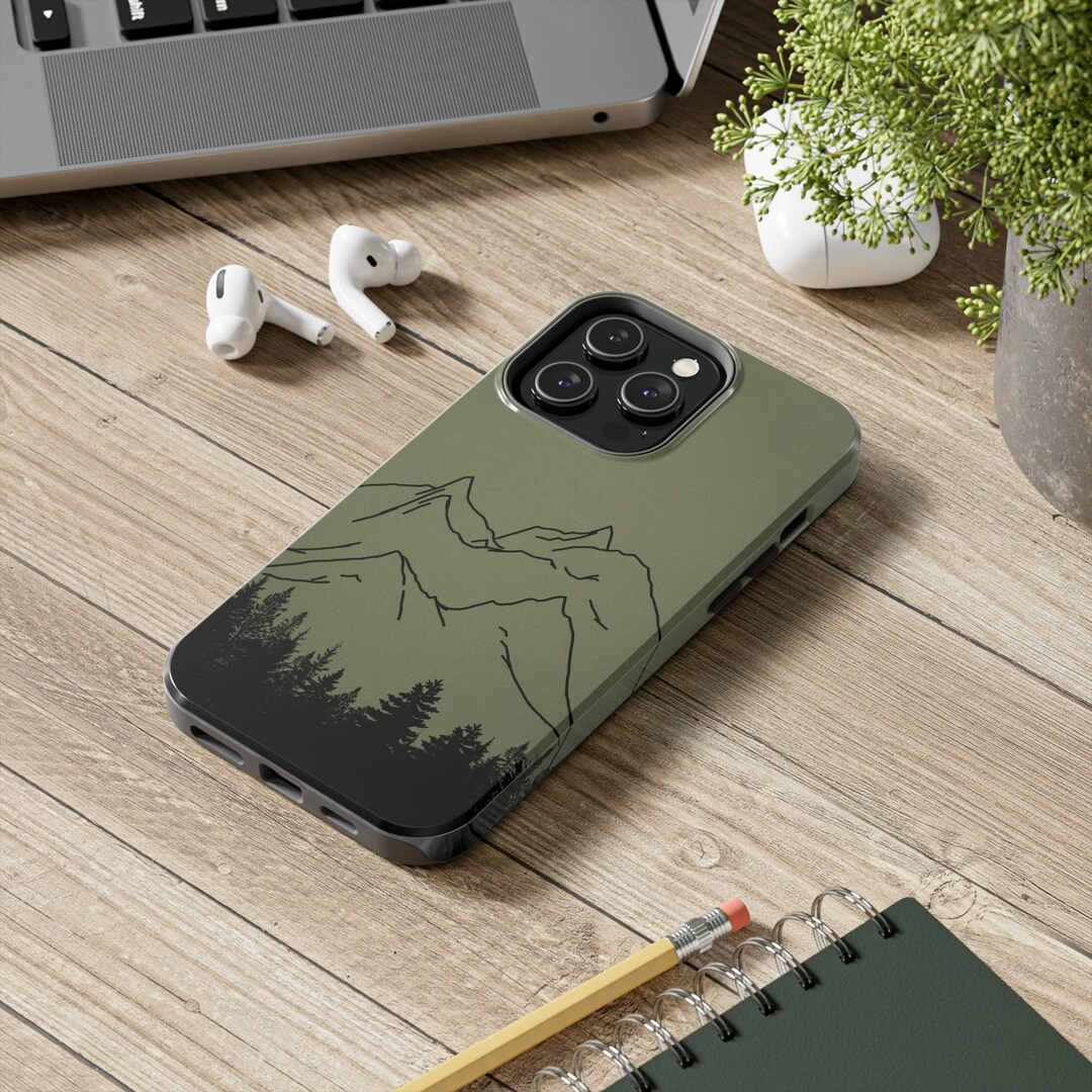 Wilderness Phone Case, Tree Cases, Mountain, Guy, Gift for Men, iPhone