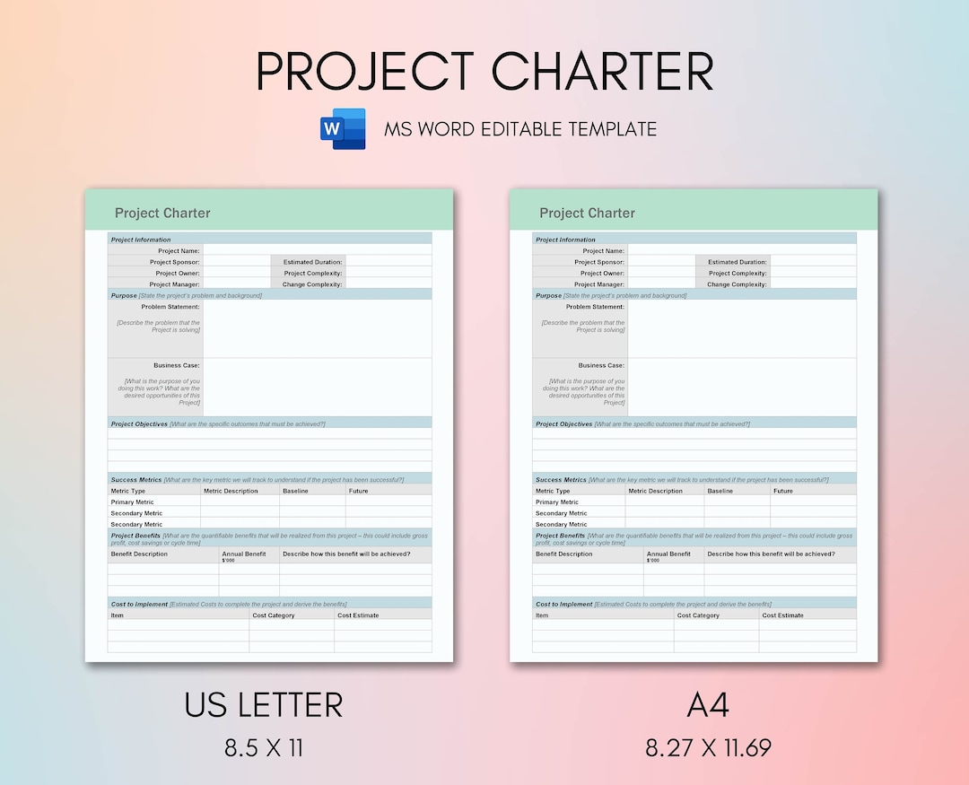 Project Charter Devops Project Charter Template | Project Scope, Deliverables & Objectives ...