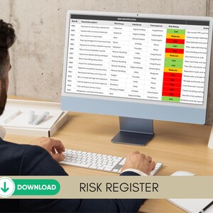 Excel Risk Tracker Template: Project Management Tool (digital Download ...
