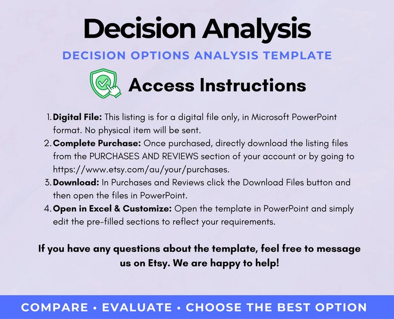 Decision Matrix Template | Options Analysis | Business Case | Cost ...